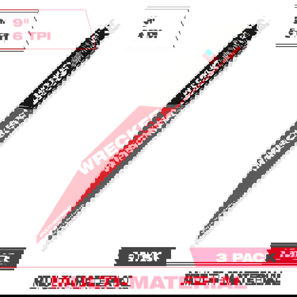 9 in. 6 TPI Reciprocating Saw Blade 3-Pi